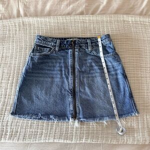 We The Free Blue Denim Mini Skirt